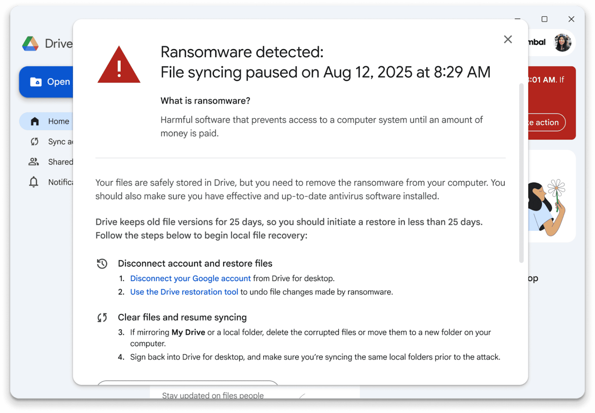 Google incorpora inteligência artificial para bloquear ransomware no Drive para desktop - Imagem do artigo