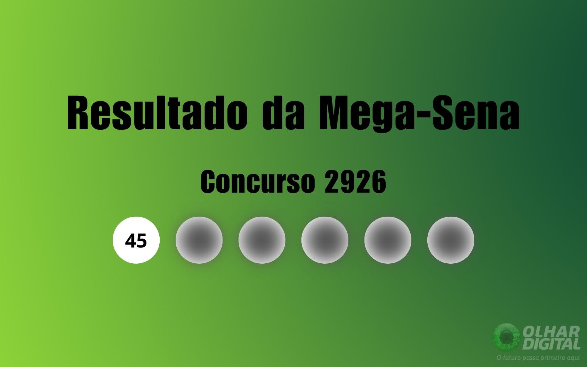 Mega-Sena 2926: sorteio de R$ 27 milhões divulga dezenas vencedoras - Imagem do artigo