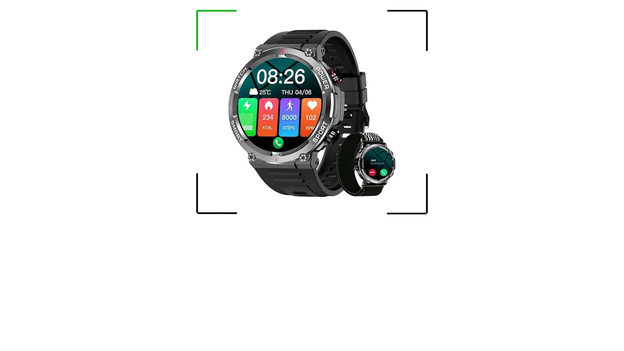 Smartwatch IOWODO W50 faz e recebe chamadas e custa R$ 254 na Amazon - Imagem do artigo