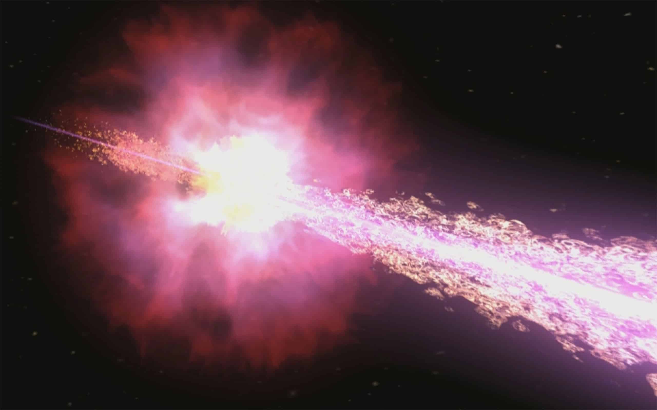Explosão de raios gama ultrapassa recordes de duração e energia no espaço profundo - Imagem do artigo