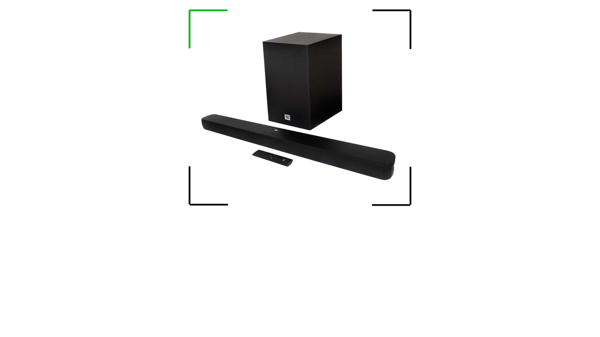 JBL Cinema SB180 oferece som 2.1 com subwoofer sem fio e 110 W de potência - Imagem do artigo