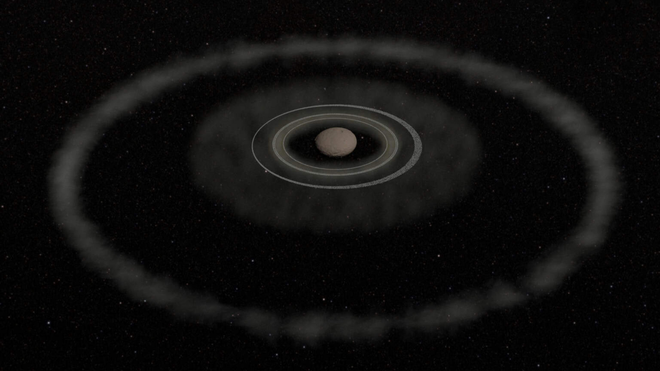 Cientistas brasileiros confirmam três anéis em torno do centauro Chiron - Imagem do artigo