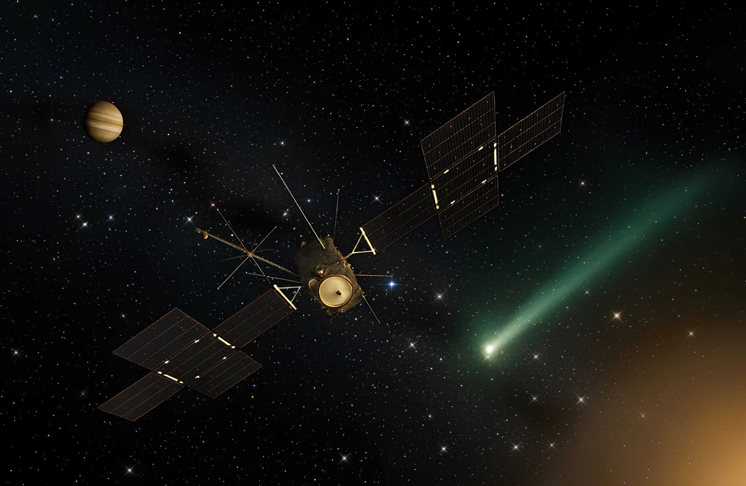 Sonda JUICE inicia campanha inédita para observar o cometa interestelar 3I/ATLAS - Imagem do artigo
