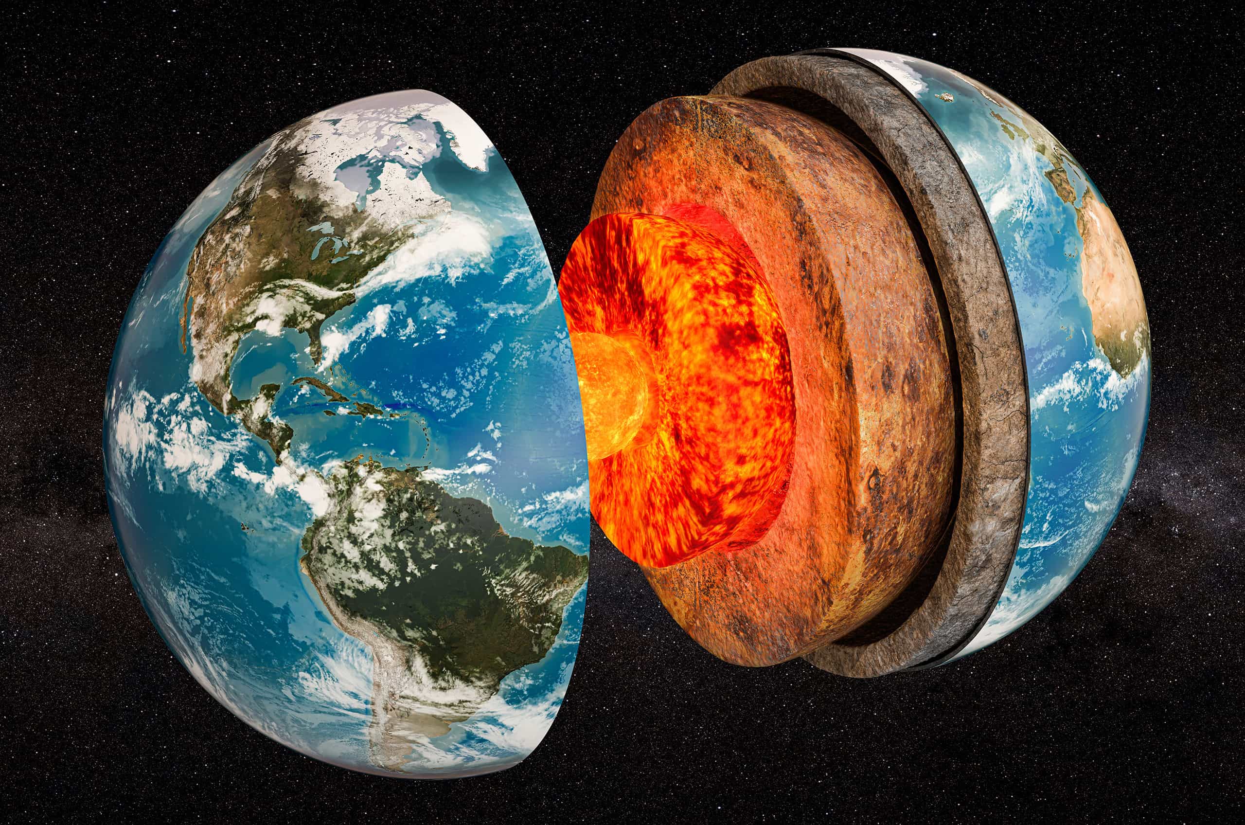 Estruturas gigantes entre manto e núcleo podem explicar como a Terra se tornou habitável - Imagem do artigo