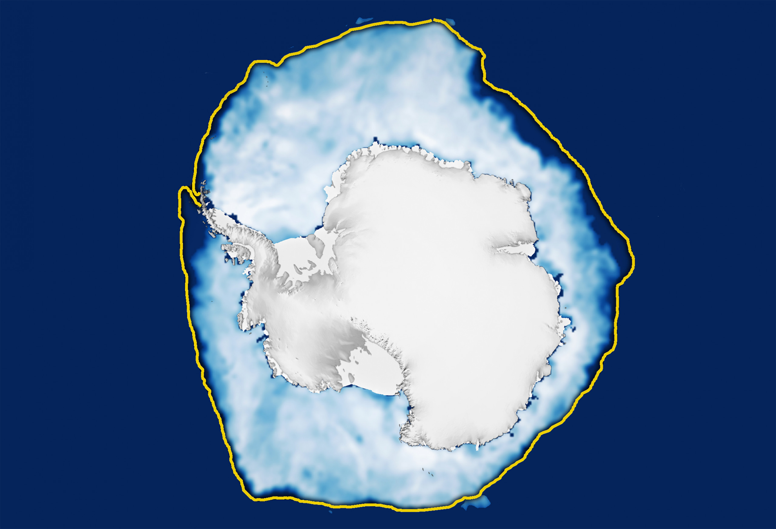 Extensão do gelo marinho da Antártica atinge terceira menor marca no inverno de 2025 - Imagem do artigo
