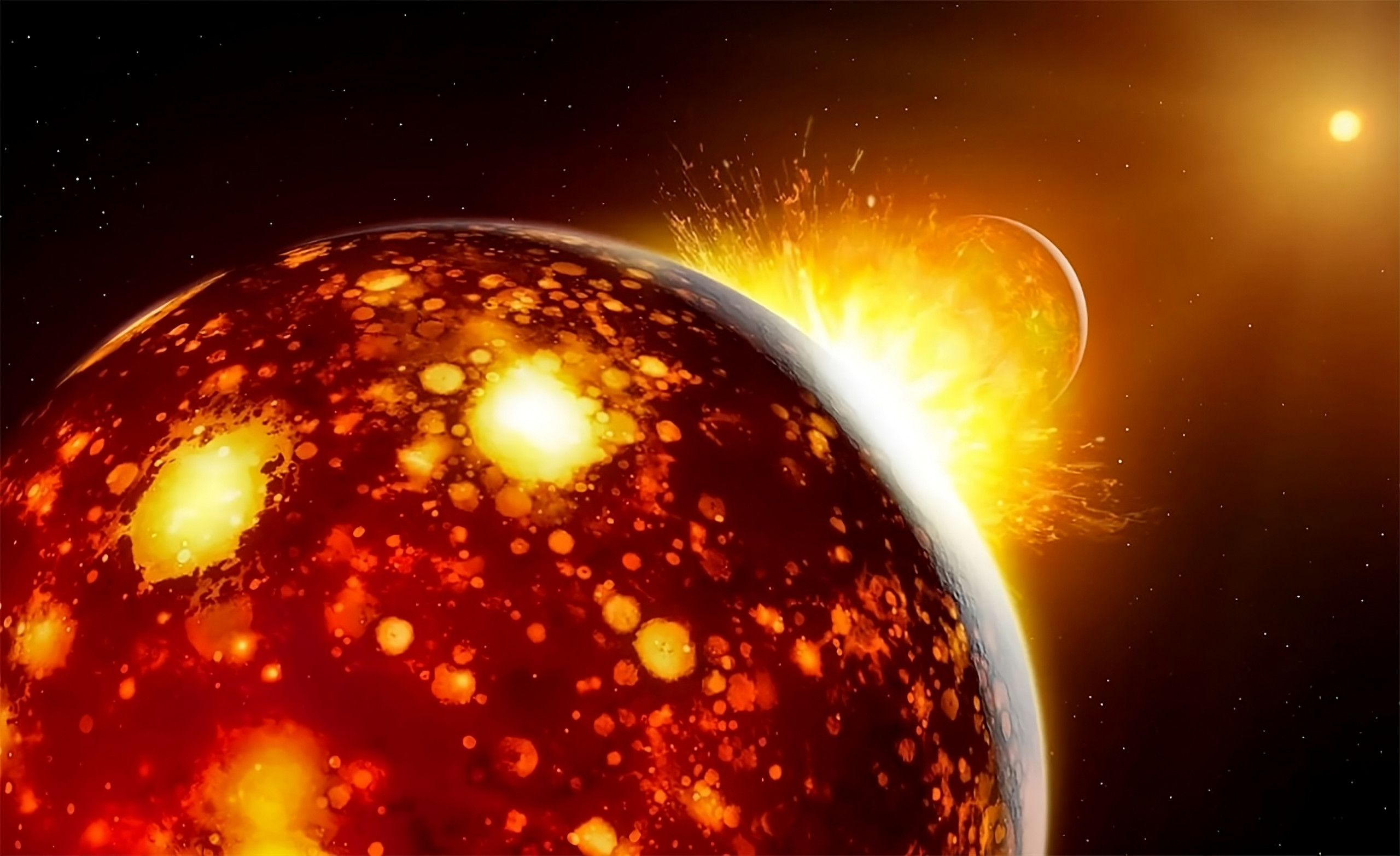 Estudo sugere que Terra e Lua nasceram de colisão entre corpos vizinhos do Sistema Solar interno - Imagem do artigo