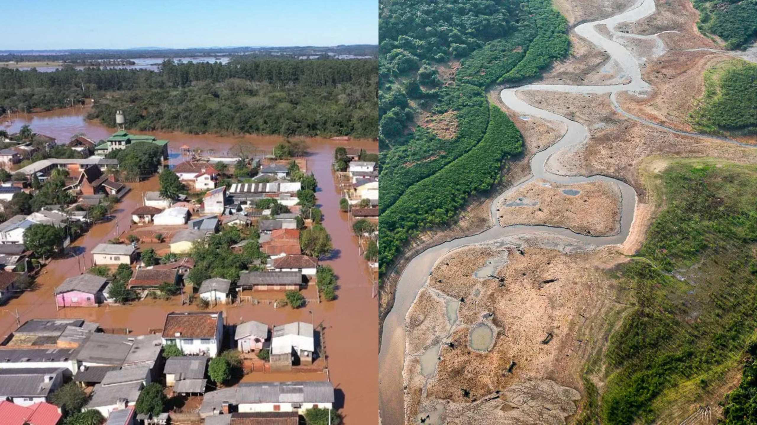 Estudo projeta aumento inédito de cheias e secas no Rio Grande do Sul até 2100 - Imagem do artigo