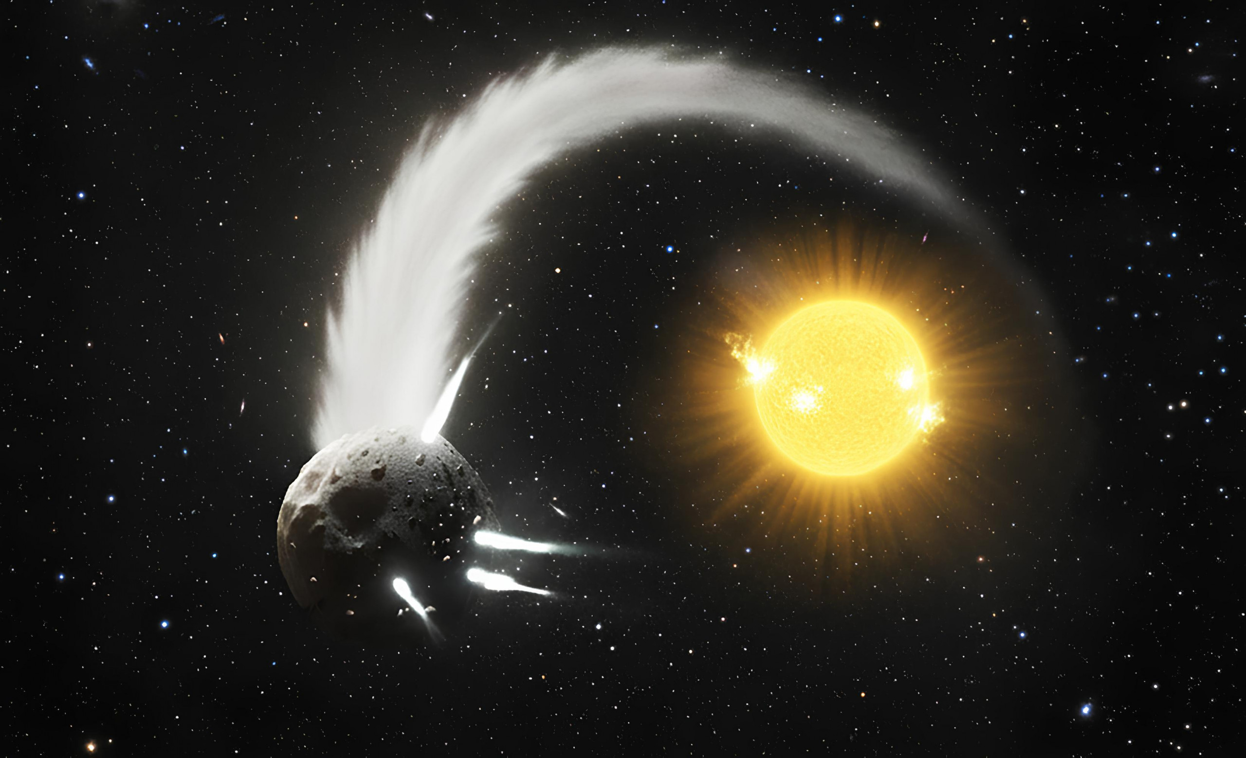 Criovulcões ativos são detectados no cometa interestelar 3I/ATLAS - Imagem do artigo