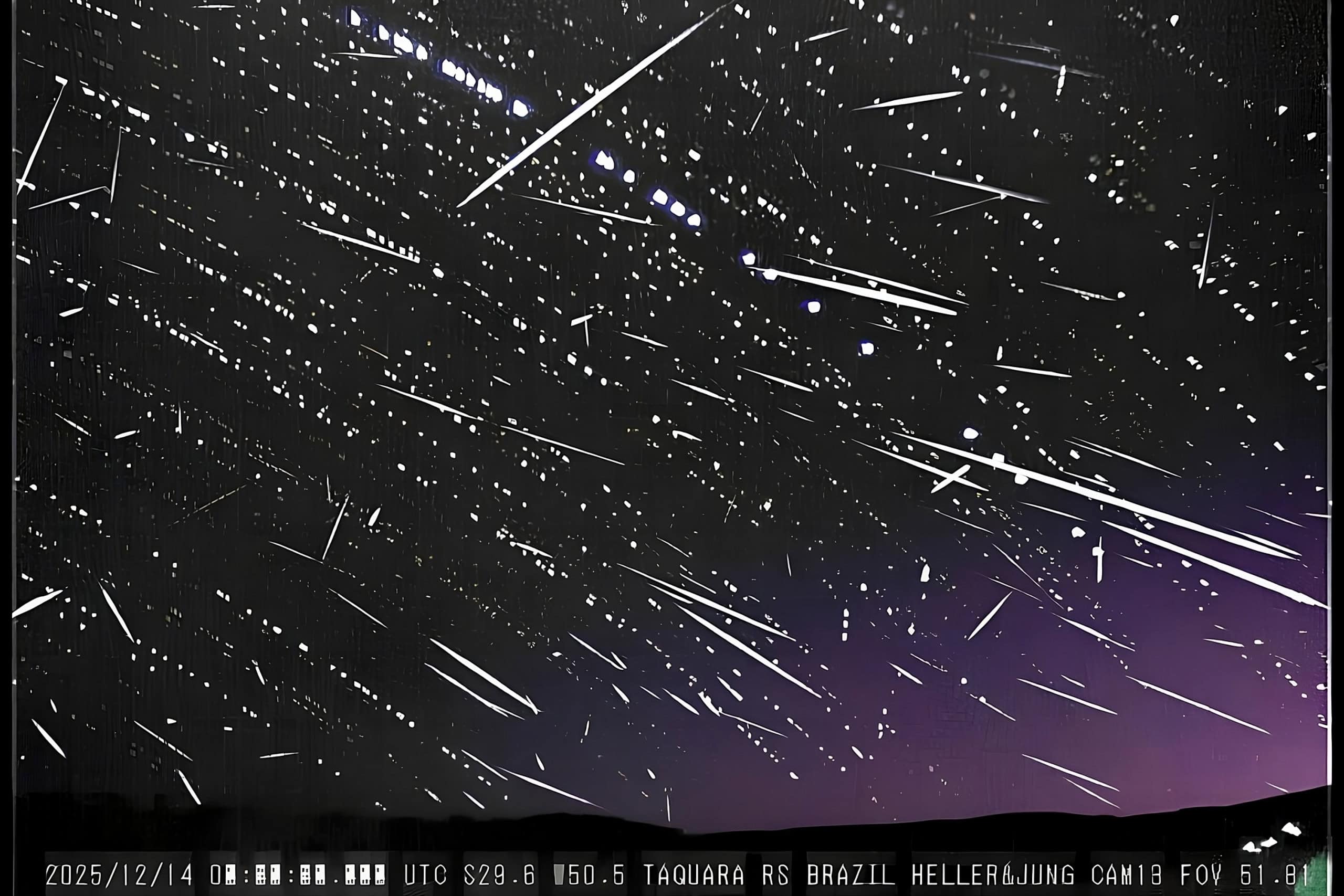 Observatórios gaúchos registram mais de 900 meteoros no auge da chuva Geminídeas - Imagem do artigo