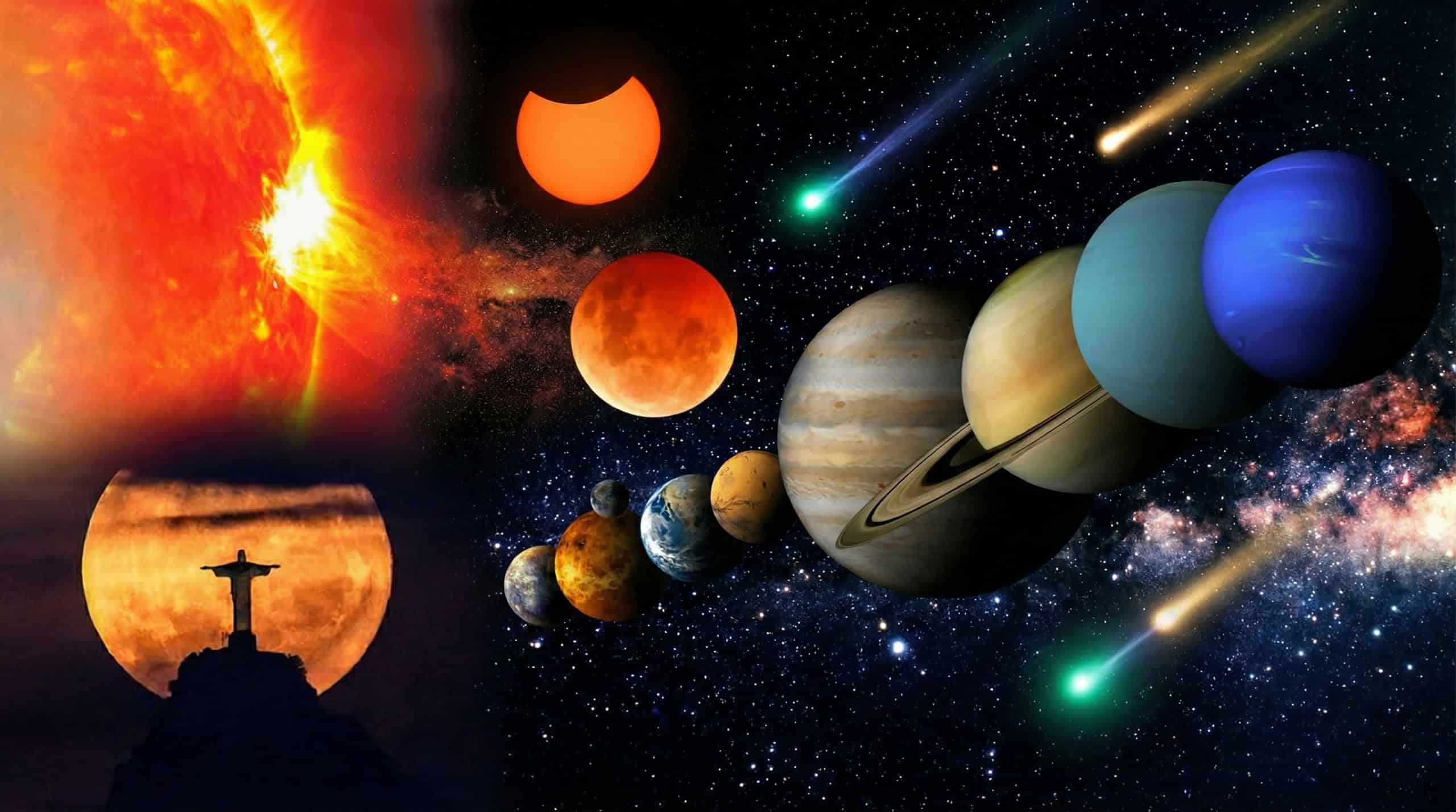 Fenômenos celestes de 2025: superluas, eclipses, cometas raros e a maior erupção solar do ano - Imagem do artigo