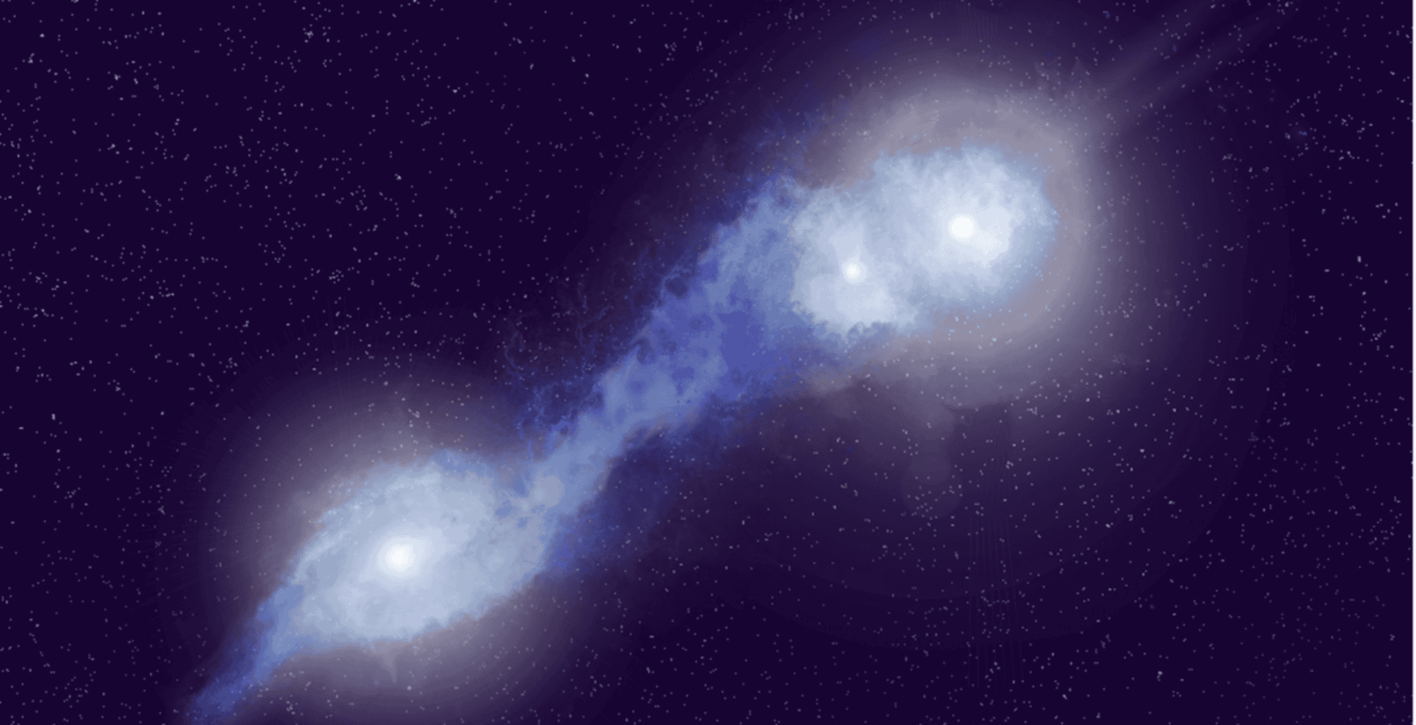 Astrônomos registram, pela primeira vez, fusão com três buracos negros supermassivos ativos - Imagem do artigo