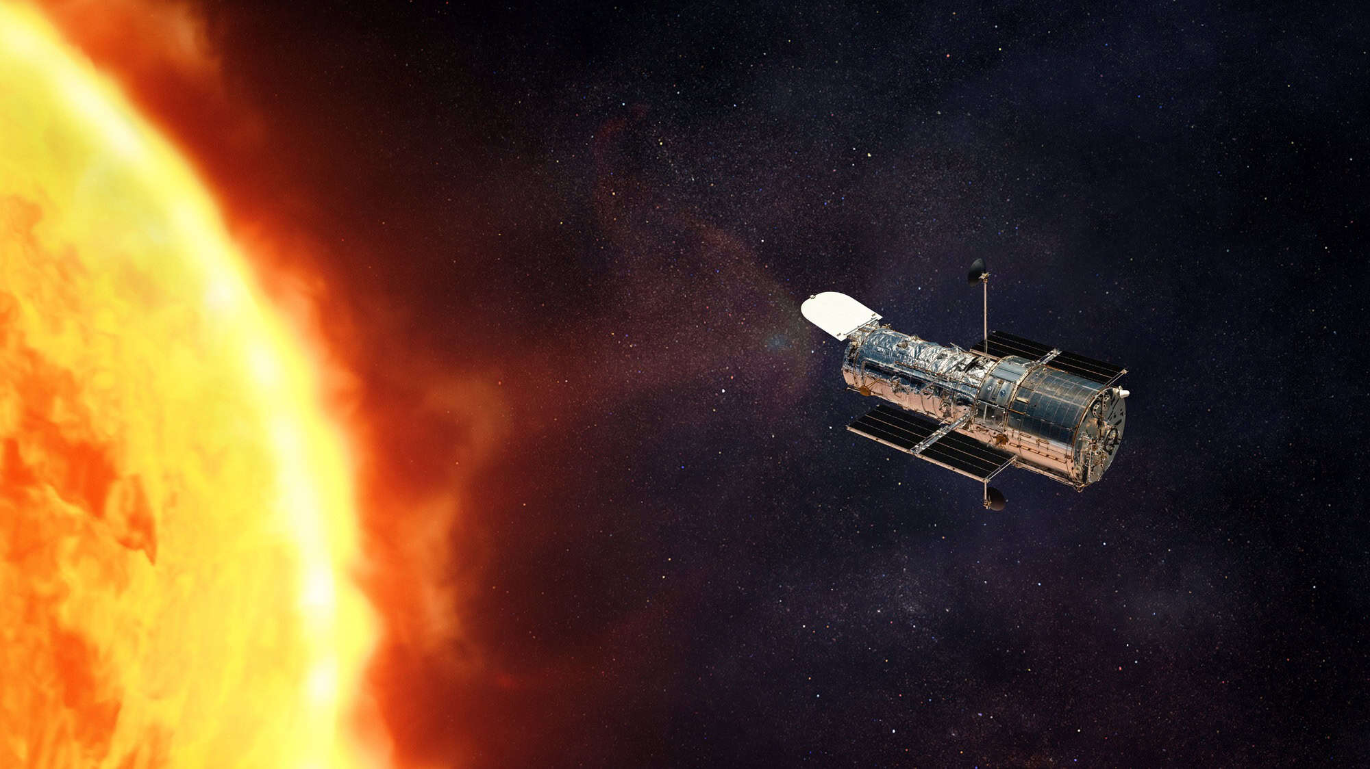 Astrofotógrafo filma momento em que Hubble cruza o disco solar em evento raríssimo - Imagem do artigo
